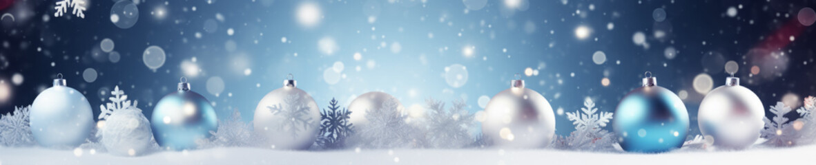 Wall Mural - abstract background with christmas theme, web site header or footer template