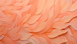  thick textured impasto painting , feather in  peach fuzz color  of the year  2024 