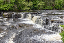Aysgarth Upper Falls On The River Ure In The Yorkshire Dales, England, UK	