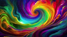 Vibrant, Colorful Transforming, Swirling Painting. 2d Hand Animation Effects Applied To AI Generated Image.