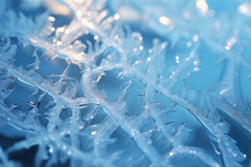 Poster - A close-up view of a bunch of ice crystals. Can be used to depict winter, cold weather, or the beauty of nature.