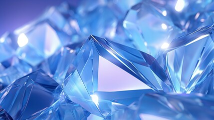 Background or texture, shiny crystals of blue closeup. Classic blue color