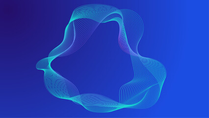 Blue vector light soundwave background