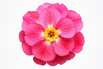 Poster - A close-up shot of a beautiful pink flower resting on a pristine white surface. Perfect for adding a touch of elegance and freshness to any design