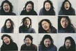 a collection of faces with various expressions that express emotions. generative AI