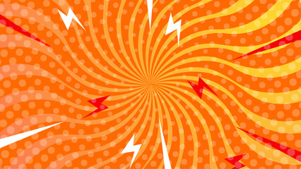 Wall Mural - Yellow red and orange vector retro classic vintage sunburst rays background