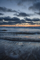 Poster - Baltic sea coast in winter time.