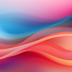 Wall Mural - The abstract background is dominated by red, blue and orange