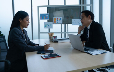 asian business people working at office