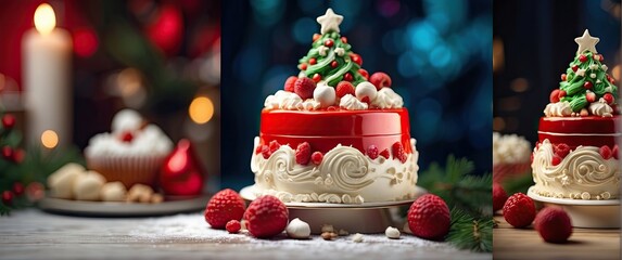 Wall Mural - Santa Claus Christmas Cake