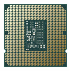 Aufkleber - Chip CPU design. Perfect for illustrating concepts related to programming, software development, artificial intelligence, robotics, and digital technology