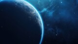 Fototapeta Na ścianę - Planet Earth from Space with Blue Glow