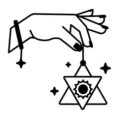 Sticker - Here’s an outline icon of astrological house chart 