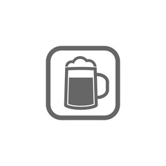 Canvas Print - Beer icon isolated on transparent background