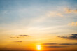 © ISENGARD - Beautiful , luxury soft gradient orange gold clouds and sunlight on the blue sky perfect for the background, take in everning,Twilight, Large size, high definition landscape photo