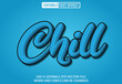 © Supriyadi - Editable 3d text style effect - Chill blue text effect Template