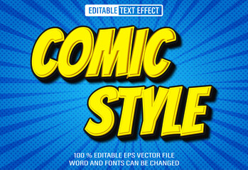 Poster - Editable 3d text style effect -  Comic Style modern text effect Template
