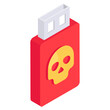 Premium download icon of infected usb