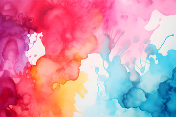 Wall Mural - abstract colourful ink and water wash background
