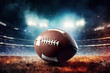 © AnaIsabel - American football ball on the American football field. Generative AI