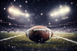 © AnaIsabel - American football ball on the American football field. Generative AI