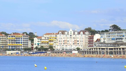 Wall Mural - Seaside of Saint-Jean-de-Luz on a summer day in southwest France