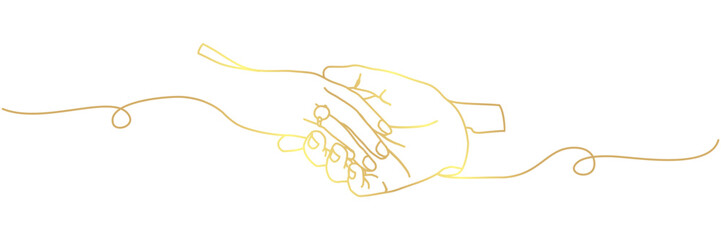 illustration golden lineart marriage proposal vector	