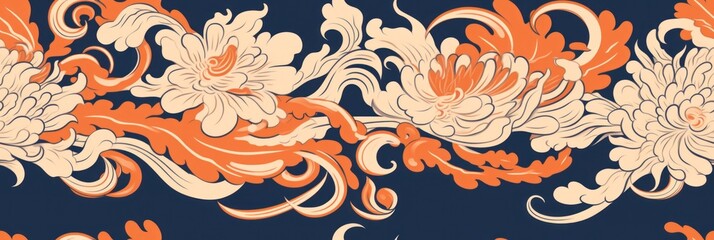 Wall Mural - Elegant Chinese Pattern Seamless Tile Design