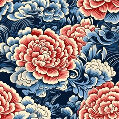 Wall Mural - Chinese Pattern Seamless Tile Artwork