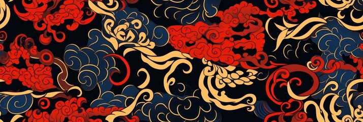 Wall Mural - Elegant Chinese Pattern Seamless Tile Design