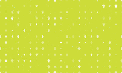 Poster - Seamless background pattern of evenly spaced white basketball symbols of different sizes and opacity. Vector illustration on lime background with stars