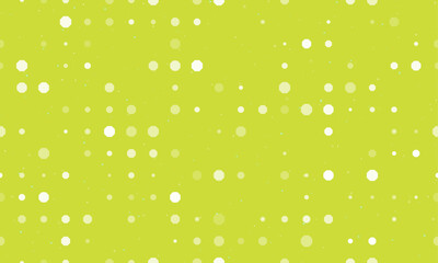 Poster - Seamless background pattern of evenly spaced white octagon symbols of different sizes and opacity. Vector illustration on lime background with stars