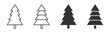 Pine tree icon. Vector illustration