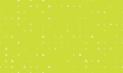 Poster - seamless background pattern of evenly spaced white road work signs of different sizes and opacity. v