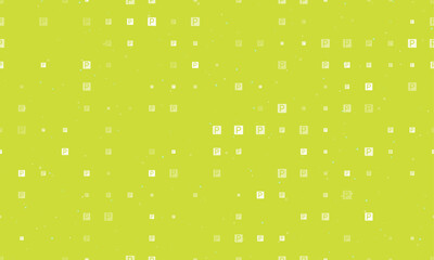 Poster - seamless background pattern of evenly spaced white road parking signs of different sizes and opacity