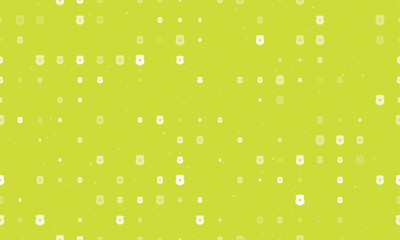 Poster - seamless background pattern of evenly spaced white police badge symbols of different sizes and opaci