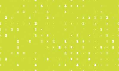 Poster - Seamless background pattern of evenly spaced white sanding machine symbols of different sizes and opacity. Vector illustration on lime background with stars