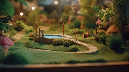 Unique and beautiful miniature golf course