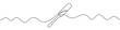 Continuous editable line drawing of screwdriver. Single line screwdriver icon.