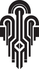 Fototapete - Geometric Glamour Art Deco Vector Icon Deco Lines and Angles Logo Design