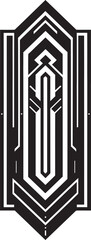 Fototapete - Deco Prismatics Geometric Logo Vector Shapes of Deco Artistic Vector Logo Icon