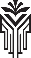 Fototapete - Deco Elegance Unveiled Vector Logo Design Intricate Deco Geometry Geometric Art Icon