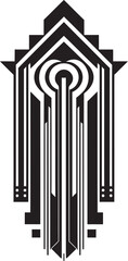 Fototapete - Art Deco Symmetry Geometric Emblem Icon Deco Elegance Unveiled Vector Logo Design