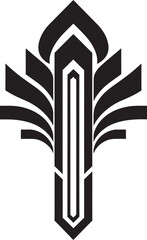 Fototapete - Geometric Deco Reverie Logo Vector Design Art Deco Symmetry Geometric Emblem Icon