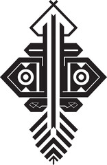 Fototapete - Intricate Deco Geometry Geometric Art Icon Art Deco Polygonal Path Logo Vector Icon