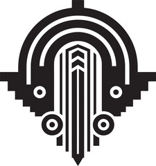 Fototapete - Deco Essence Geometric Art Icon Design Angular Deco Precision Logo Vector Design