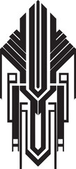 Fototapete - Angular Deco Precision Logo Vector Design Deco Geometric Symphony Vector Iconic Logo