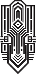 Fototapete - Angular Deco Brilliance Geometric Icon Design Deco Prismatics Vector Emblem Design