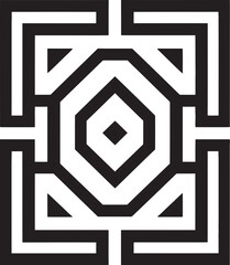 Fototapete - Chromatic Deco Geometry Vector Emblem Design Geometric Deco Fusion Logo Vector Icon