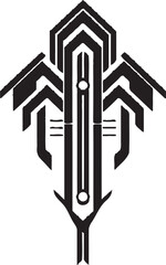 Fototapete - Deco Elegance Unveiled Vector Emblem Design Angular Deco Symmetry Logo Vector Design
